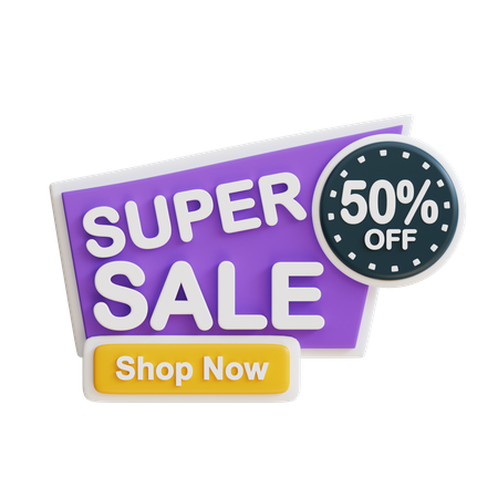 Super Sale 50  3D Icon