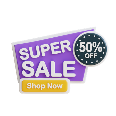 Super Sale 50  3D Icon