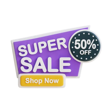 Super Sale 50  3D Icon