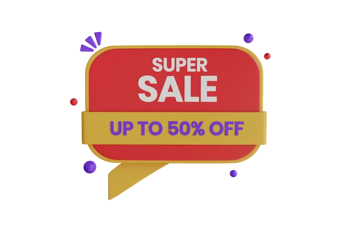 Super Sale 50%  3D Icon