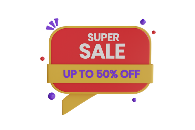 Super Sale 50%  3D Icon