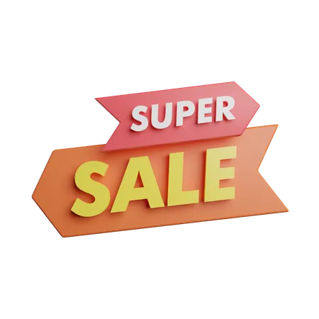 Super Sale Text 3D Illustration