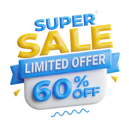 Super Sale 60 Percent  3D Icon