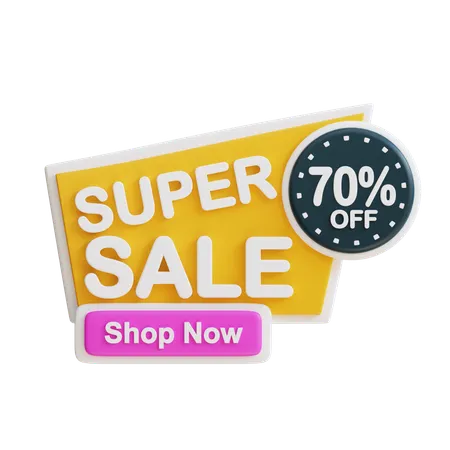 3 D Super Sale 70 Percent 3D Icon
