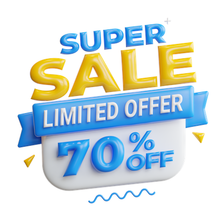 Super Sale 70 Percent  3D Icon