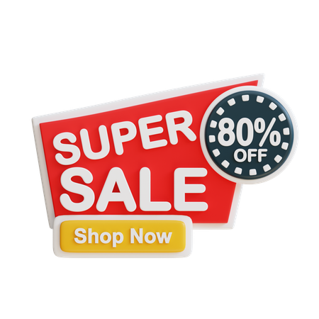 Super Sale 80  3D Icon