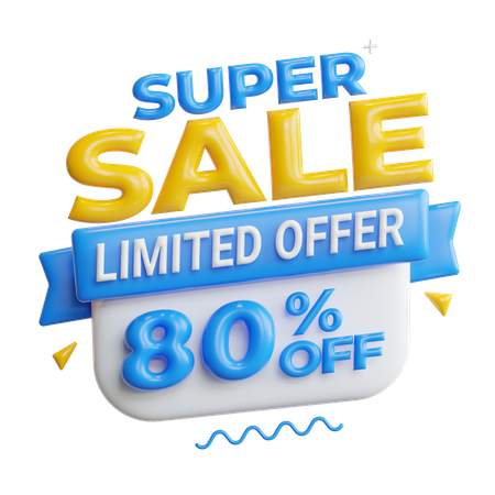 Super Sale 80 Percent  3D Icon