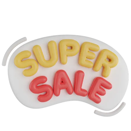 Super Sale 3 D Text 3D Icon
