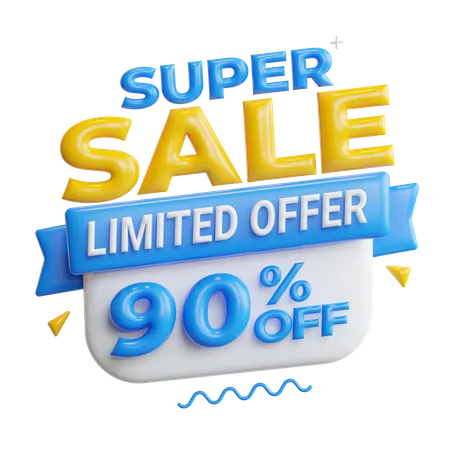 Super Sale 90 Percent  3D Icon