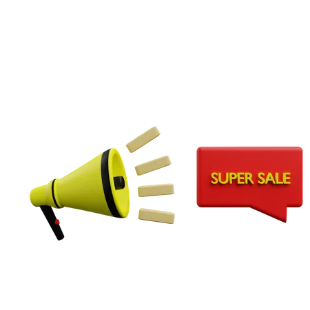 Super Sale Announcement  3D Icon