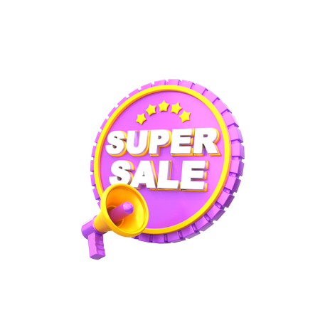 Super Sale Announcement  3D Icon