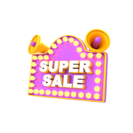 Super Sale Announcement  3D Illustration