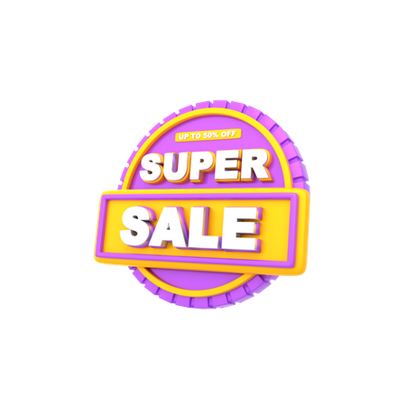 Super Sale Announcement  3D Illustration