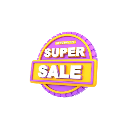 Super Sale Announcement  3D Illustration