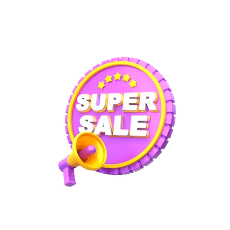 Super Sale Announcement  3D Illustration