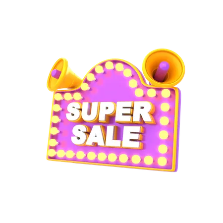 Super Sale Announcement  3D Illustration