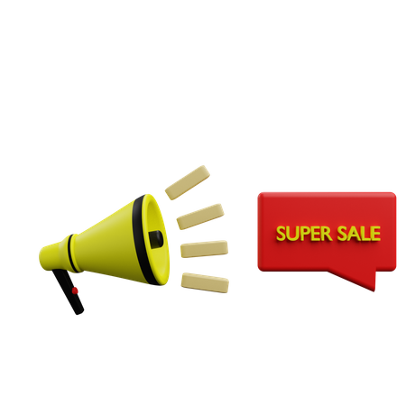 Super Sale Announcement  3D Icon