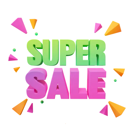 Super Sale Sign  3D Icon