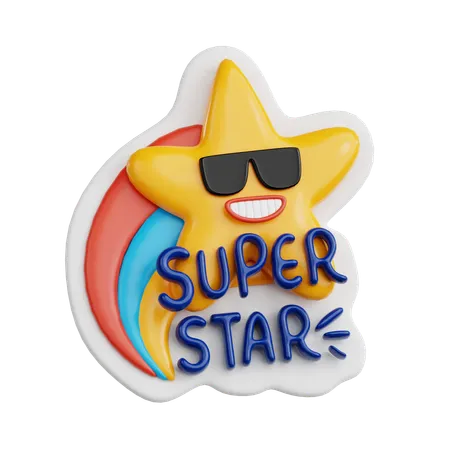 Super Star  3D Sticker