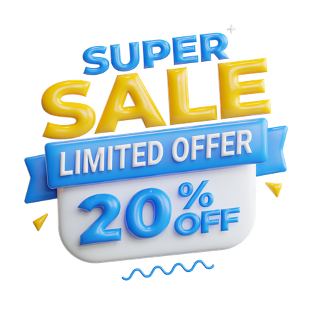 Super venta 20 por ciento  3D Icon