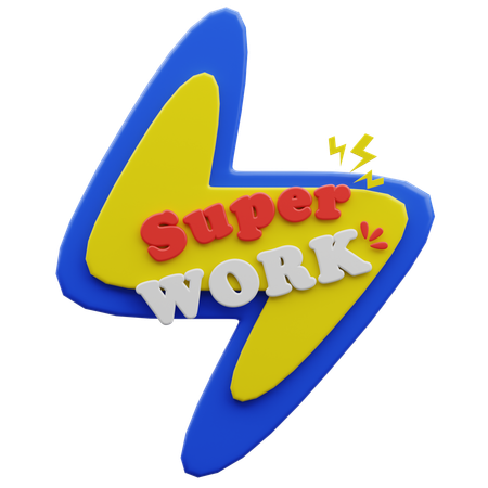 Super Work Word mark  3D Icon