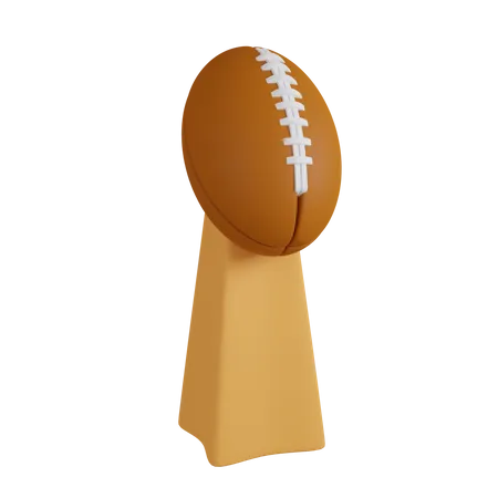 Superbowl Trophy 3 D Illustration Contains PNG BLEND GLTF And OBJ Files 3D Icon