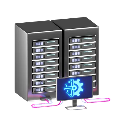 Supercomputador  3D Icon