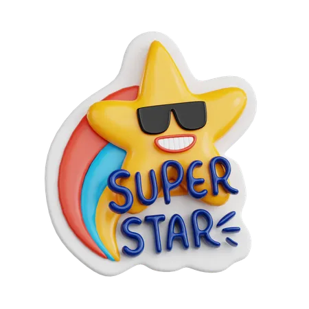 Super estrela  3D Sticker