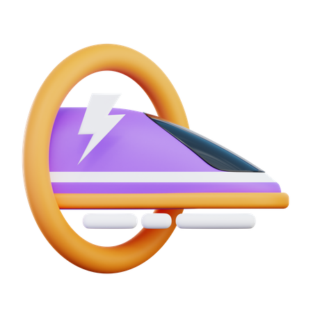 Superfast Train  3D Icon