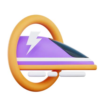 Superfast Train  3D Icon