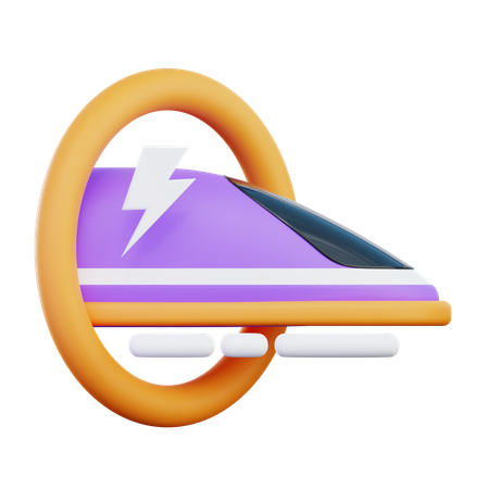 Superfast Train  3D Icon