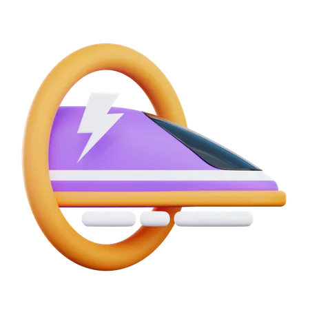 Superfast Train  3D Icon