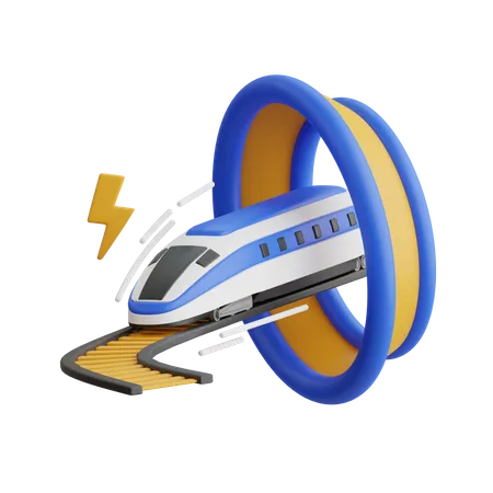 Superfast Train  3D Icon