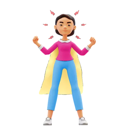 Superfrau  3D Illustration