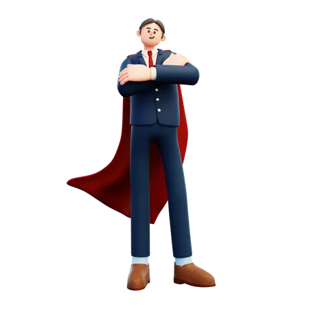 Superhelden-Geschäftsmann  3D Illustration