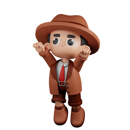 Superhero Detective  3D Icon