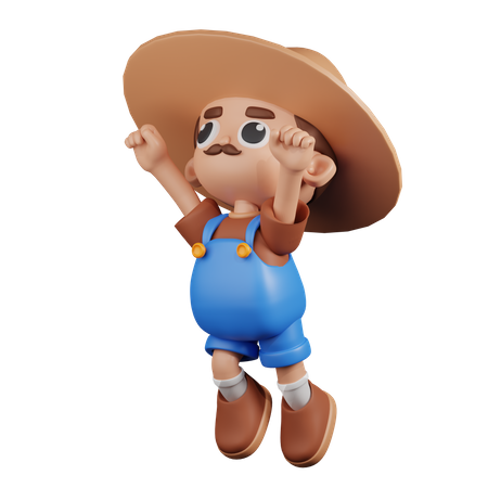 Superhero Farmer  3D Icon