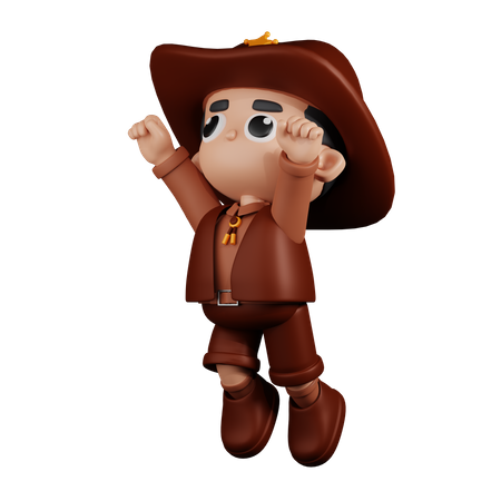 Superhero Sheriff  3D Illustration