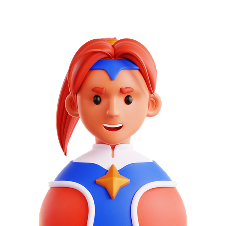 Superhéroe femenina  3D Icon