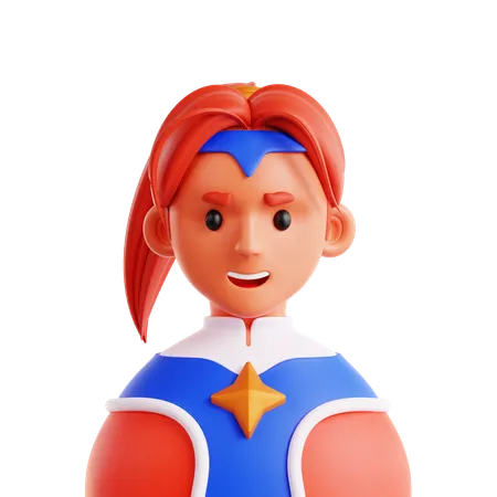 Superhéroe femenina  3D Icon