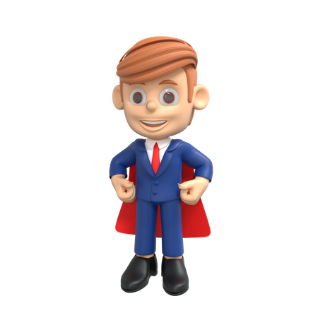 Superman Businessman  3D Illustration