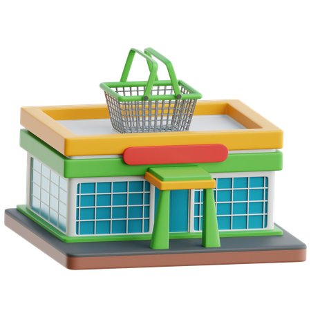 Supermarché  3D Icon