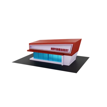 Supermarché  3D Illustration