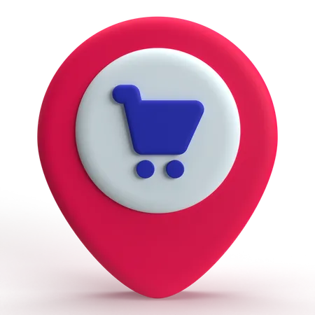 Emplacement du supermarché  3D Icon