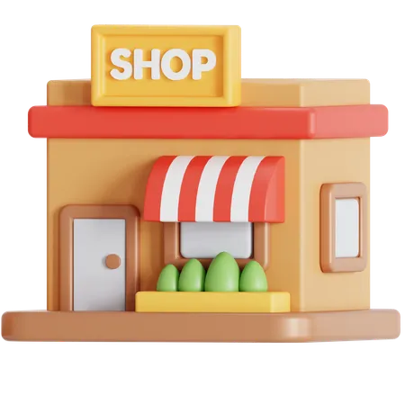 Store Or Shop Building 3D Icon