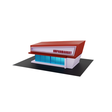 Supermarket  3D Illustration