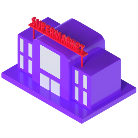 Supermarket  3D Illustration