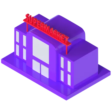 Supermarket  3D Illustration