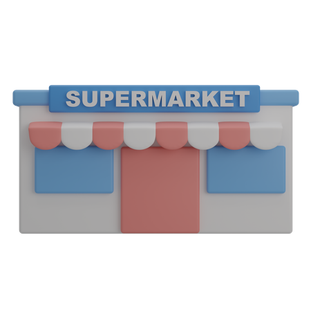 Supermarket  3D Illustration