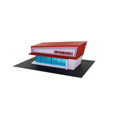 Supermarkt  3D Illustration